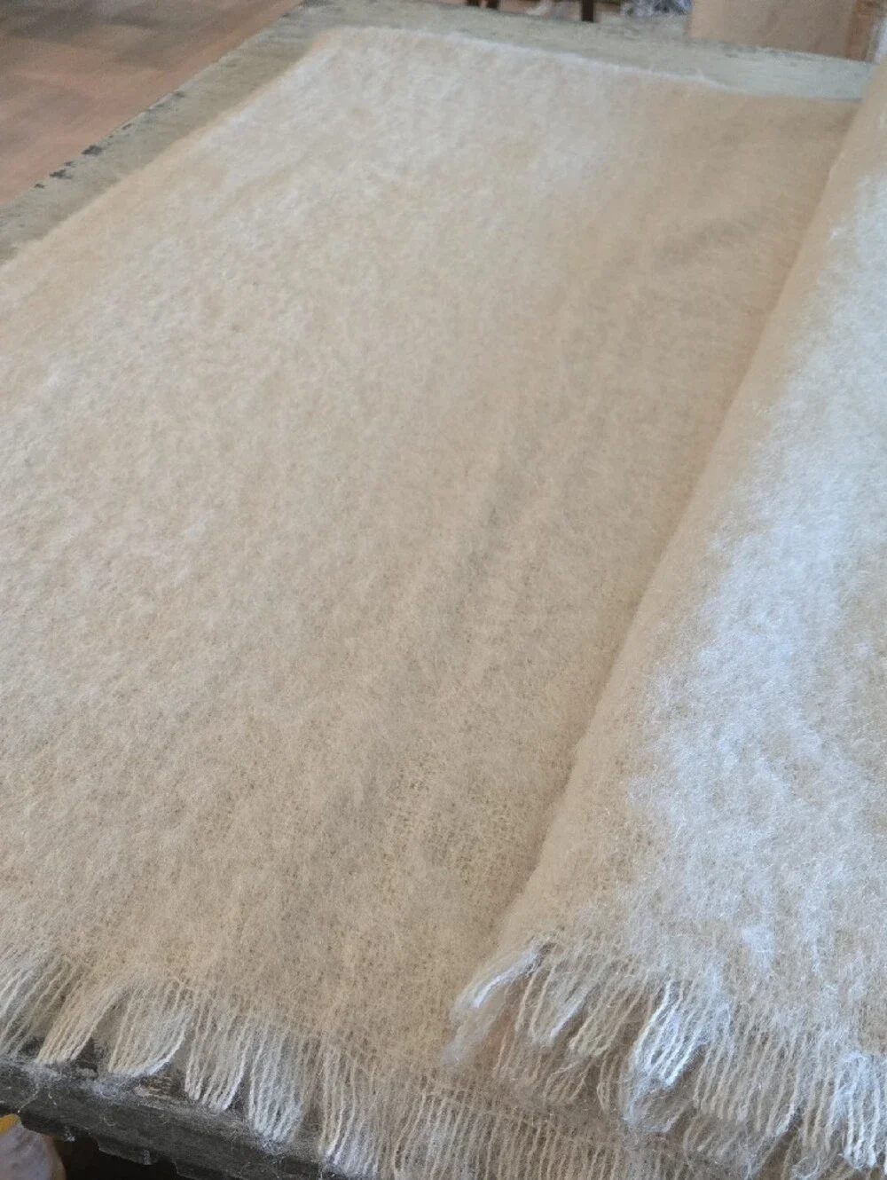 Yves Delorme 100% Mohair Throw